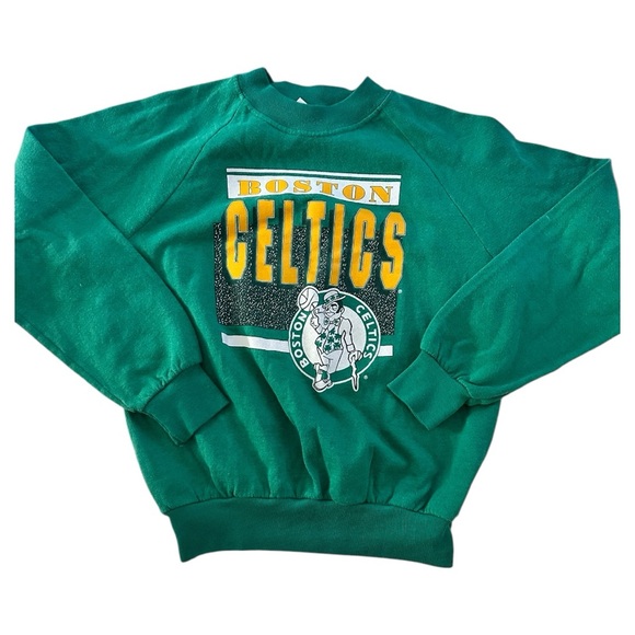 Vintage Boston Celtics Green Crewneck Sweatshirt - Officially Licensed NBA
